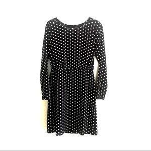 J Crew Black w/white polka dots Dress